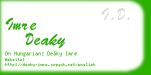 imre deaky business card